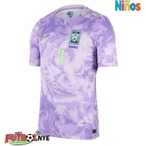 Camiseta Corea del Sur Son Heung-min #7 Visitante Equipación para niños Mundial 2026 manga corta (+ pantalones cortos)